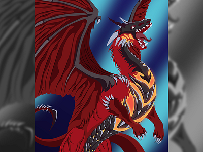 Dragon art design flat illustration illustrator vector