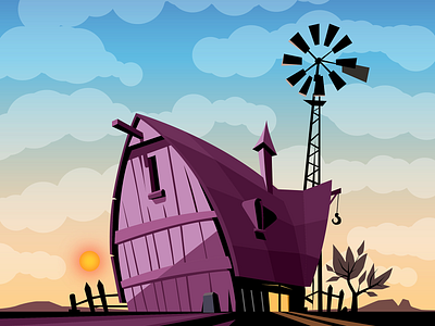 Farm House art design flat illustration illustrator minimal vector