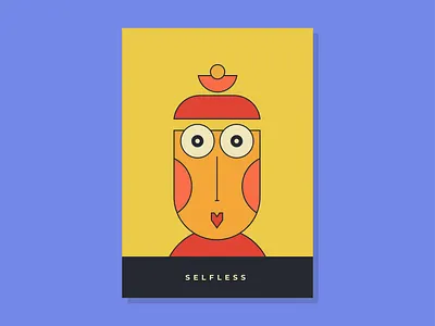 Selfless authentic character creative creative art creative design design digital art graphic graphic design illustration minimal nft poster simple wall art