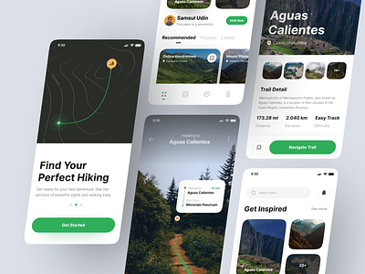 Hilink App Mobile adevnture android apps camp camping track climbing daily ui design hiking hiking track ios location mobile app tail track ui ui ux ui mobile uidesign uiux