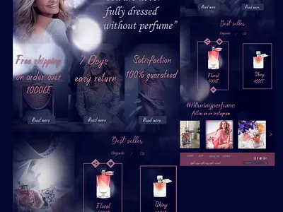 Alluring perfume design illustration perfume photoshop psd ui ux web web design webdesign website
