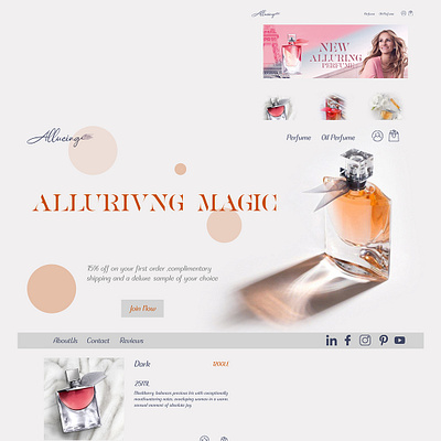 Alluring perfume alluring perfume branding design figma perfume ui ux web web design webdesign website