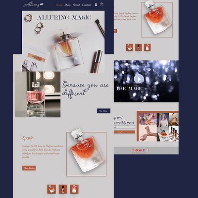 Alluring perfume branding design perfume photoshop psd ui ux web web design webdesign website