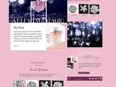 Alluring perfume branding design perfume photoshop psd ui ux web web design webdesign website