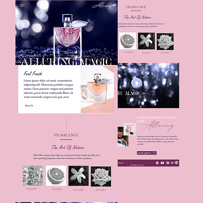 Alluring perfume branding design perfume photoshop psd ui ux web web design webdesign website