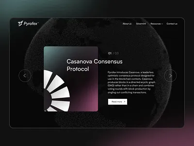 Pyrofex website UI Animated 3d animation blockchain crypto design futuristic graphic design interactive interface landing modern product design tech ui ui design ux design web design website