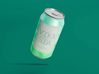 vodka soda Can mockup package design
