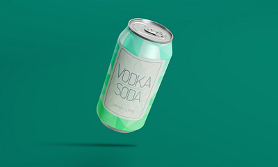 vodka soda Can mockup package design