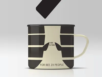 BEE IN TIME branding design logo minimal vector