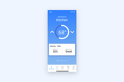 DAILY UI 021 - HOME MONITORING DASHBOARD 021 app dailyui dashboard design design minimal productdesign temperature ui ui design ux