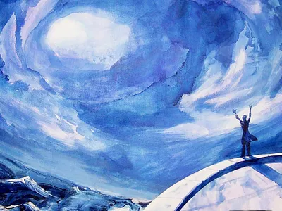 Storm on the Coast color diego ridao editorial illustration ridao sea storm