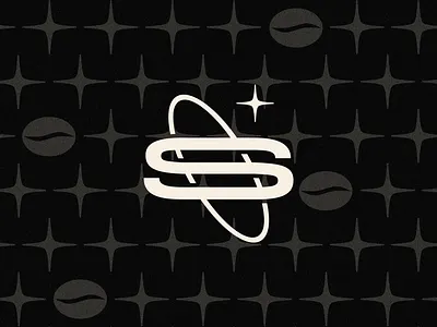 Solar | Mark brand branding cafe coffee coffee bean coffee shop design icon logo logo design logomark mark modern orbit pattern s solar space star typography