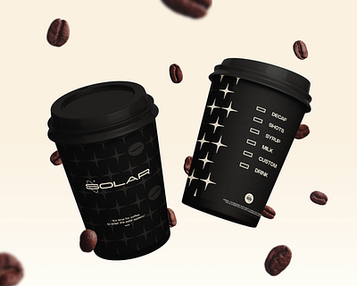 Solar | Coffee Cup bean beans brand brand identity branding cafe coffee coffee cup coffee shop creative cup design drink icon identity logo motion pattern space typography