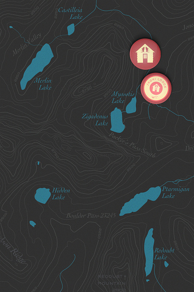 Shelter, Canadian Rockies abott pass hut bespoke maps brand canadian rockies chateau lake louise content context creative direction custom curated maps design elizabeth parker hut iconography identity illustration instagram story modern geography online skoki skoki lodge thewayfindercompany