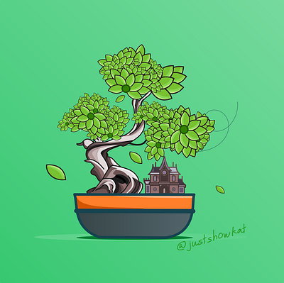 project bonsai vector art by mshowkat art branding design graphic design icon illustration illustrator logo vector web