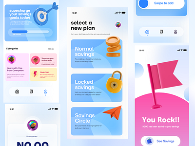 Kids savings app 3d adobexd app behance blue dailyui dashboad finance gradient illustration inspiration kids savings ui uidesign user experience userinterface userinterfaces ux ux design