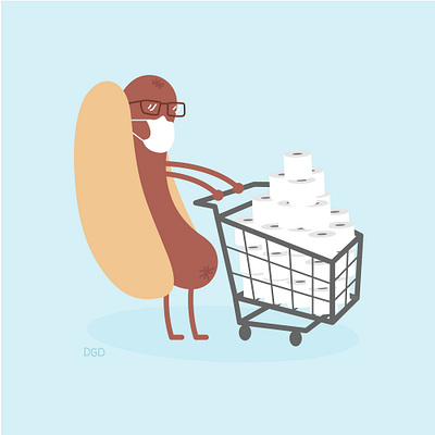 Hot dog hot dog illustration vector