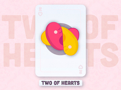 Two of Hearts artwork design flat design icon illustration illustrator typography vector