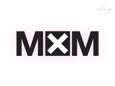 MXM Personal Branding Identity badge branding design flat icon logo minimal typography vector