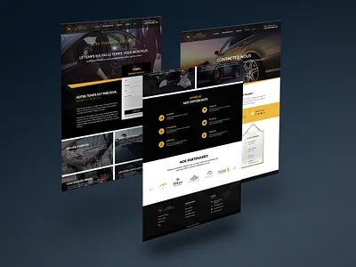 Luxury Car Rental Business Website Design car rental conciergerie dark theme dark ui dark website dark yellow french landing design luxury brand taxi taxi app