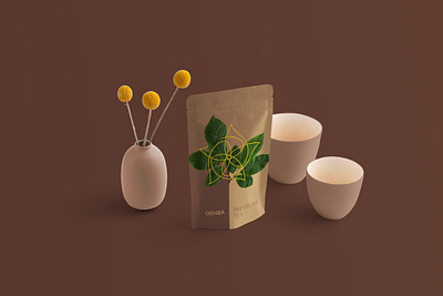 Oshba Brand Identity 3d art brand design brand identity branding identity design minimal package design packaging tea tea packaging visual identity براندينج