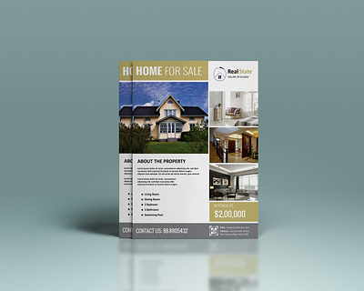 Flyer branding flat illustration
