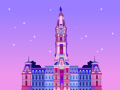 Philly City Hall city illustration cityhall design drawing illustration philadelphia philly