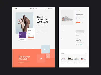 Impact app dashboard eccomerce fashion finance fintech landing page product shop sneakers ux web website