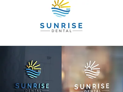 Sunrise Dental branding illustration logo