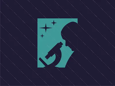 Dark science branding dark design lab laboratory logo medical microscope minimal night pharmacy science scientist vector