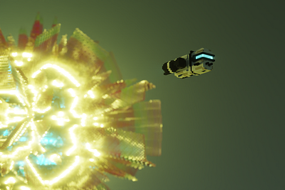 Exodus Part II 3d magicavoxel spaceship supernova voxel voxel art