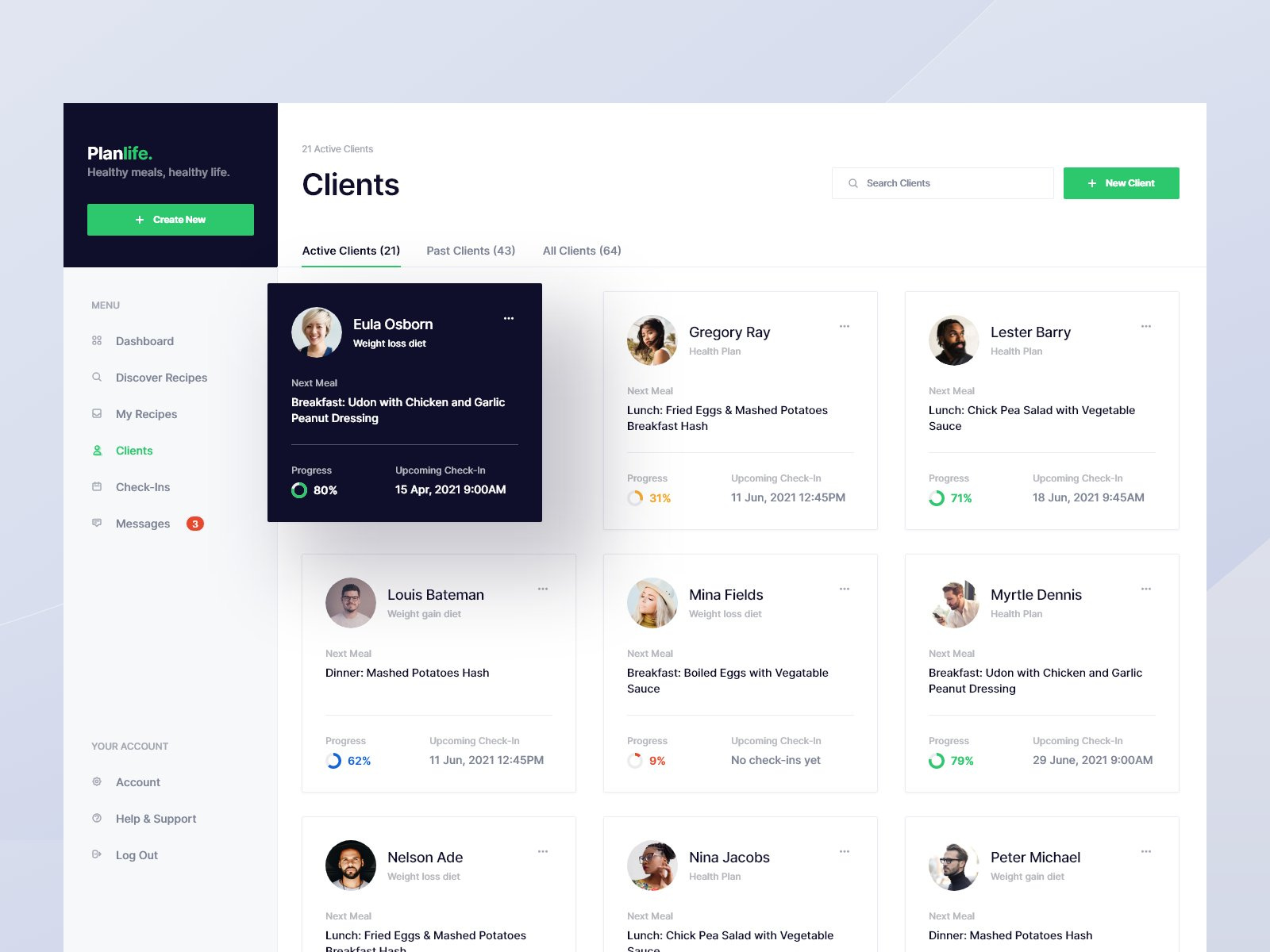 Tracking and Manage your Healthy Plan - Dashboard by Amer Nazir on Dribbble