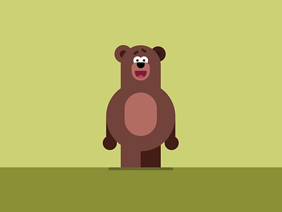 Bear animal bear character detail flat illustration flat vector flatvector happy illustration illustrator vector