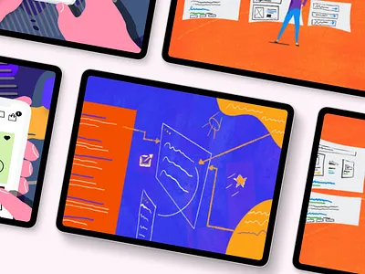 Web Development Illustrations design illustration ipad mockup