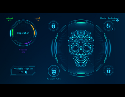 Matrix Menu design game gui icon icons illustration sci fi sci fi scifi skull ui uidesign