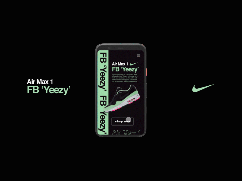 Air max Responsive UX/UI adobe xd airmax animation app application nike sneakers ui ux