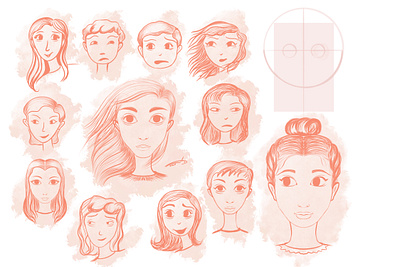 7FE29264 39DF 4E98 B8CB 0E7D15863DB7 children design drawing face fashion girl icon illustration people procreate