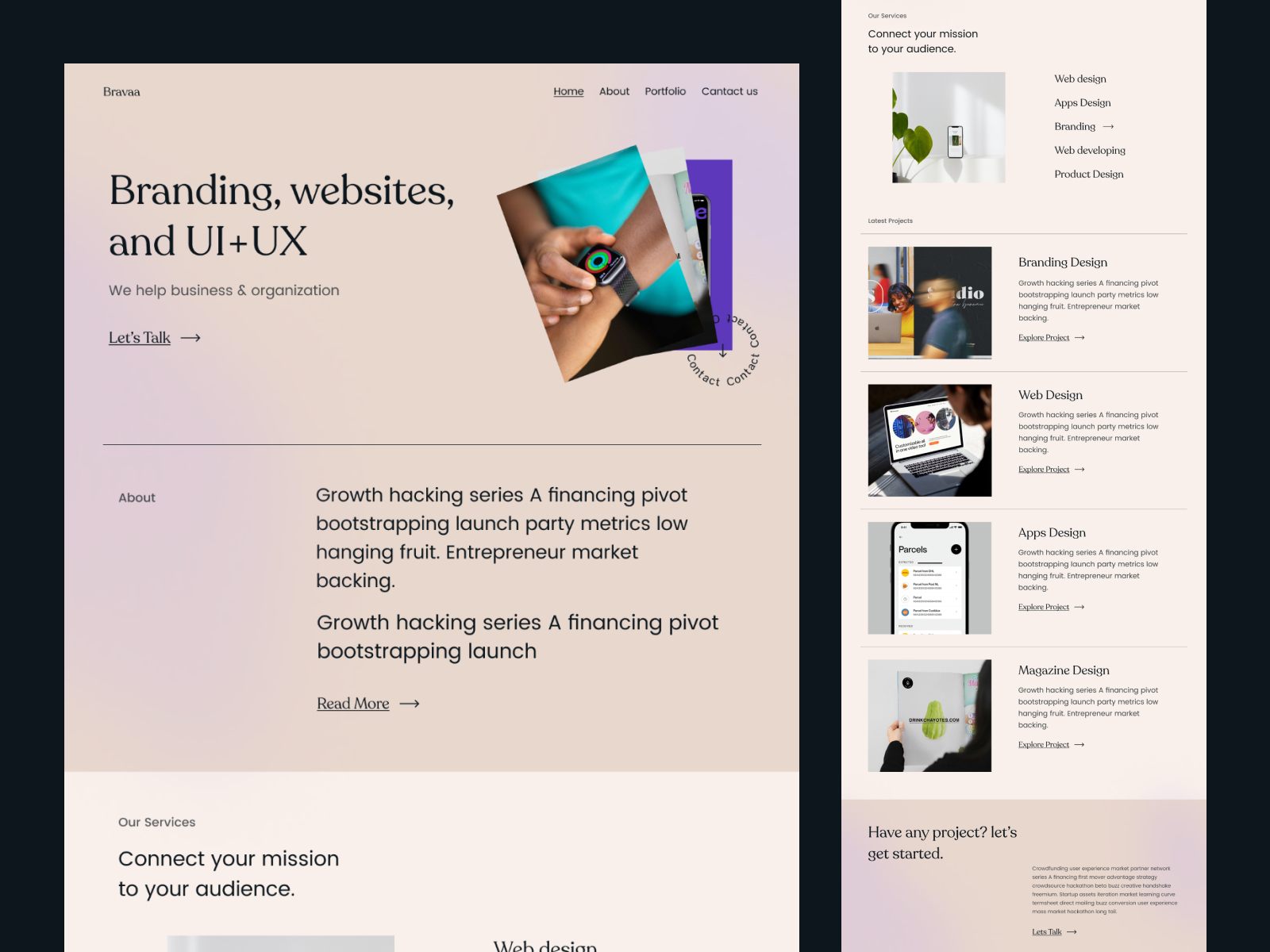 Creative Design Agency agency branding business design digital agency home page illustration landing page logo portfolio website startup ui ux web webdesign website