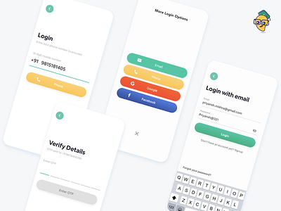 App Login Flow Design appdesign login screen otp splashscreen ui user experience userinterface userinterfacedesign ux