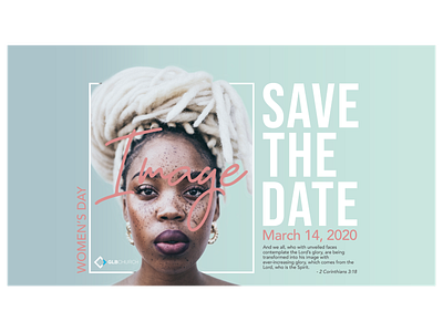 GLB Church Women's Day Save The Date branding design illustration logo print printed typography vector