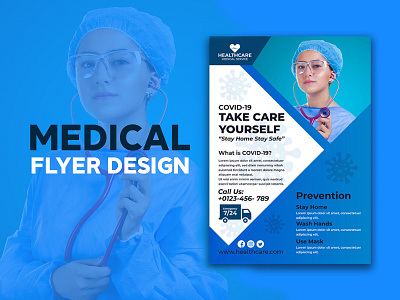 COVID19 Health Care Medical Flyer Design Template business covid 19 covid 19 flyer creative design flyer flyer designer flyer template flyers flyers design graphic design health care medical flyer professional flyer unique