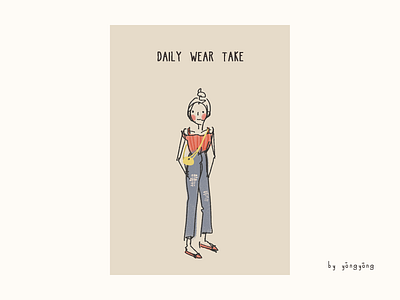 Daily wear take design illustration