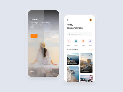 Travel Application app design mockup travel trends ui uiux uiuxdesign uiuxtrends ux