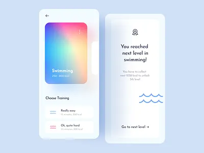 Swimming android box art boxes cards ios app ios14 iosapp mobile mobileapp mockup popup product design swimming pool ui uidesign