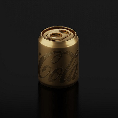 Golden Cola 3d blender blender3d blendercycles can cocacola drinks isometric lettering letters