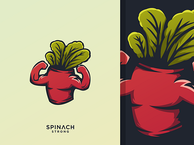 spinach strong animal brand branding character design icon illustration illustrator mascot sport