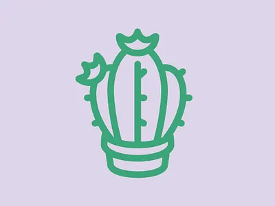 Day 7 - Cactus - 100 Icons Daily 100days cactus design icon illustration leeayr logo minimal plant vector
