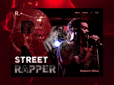 Street Rapper branding design flat music photography typography ui ux web website website design