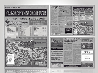 Blyde River Canyon Newspaper blyde canyon brochure design hiking trails holiday holiday design information map newspaper newspaper ad resort