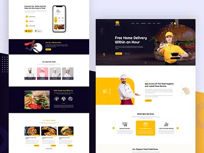 Expice Restaurant Theme chef cooking blog ecommerce food app pizza shop restaurant